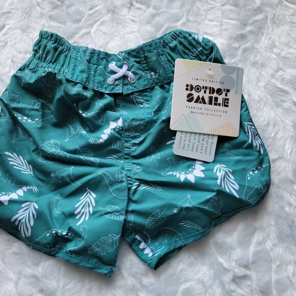 Dot Dot Smile Swim Bundle Boy's Blue 2pc Swim Trunks & Rashgard NWT - Picture 4 of 5